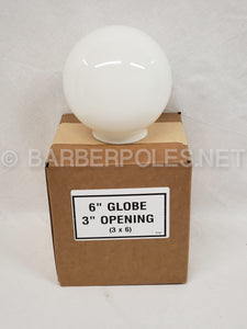 6" Globe with 3" Opening