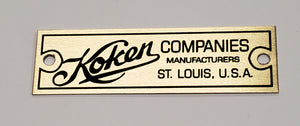 Reproduction KOKEN name plate