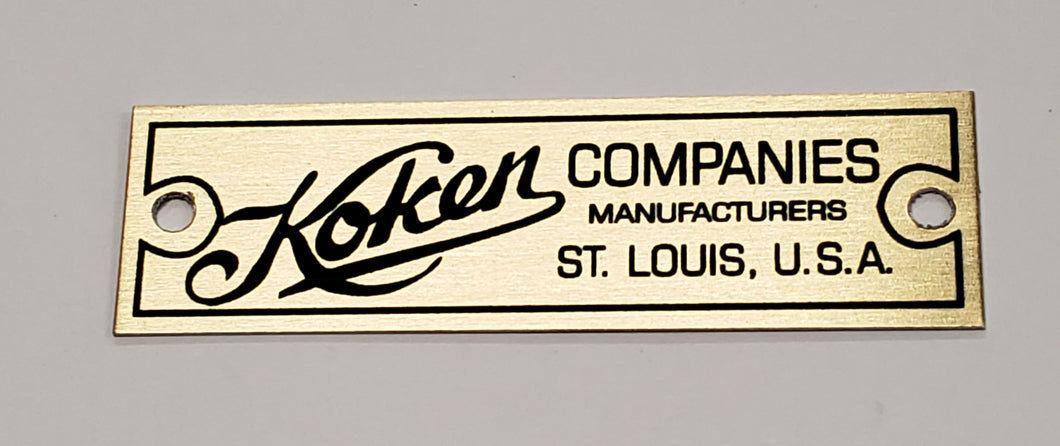 Reproduction KOKEN name plate